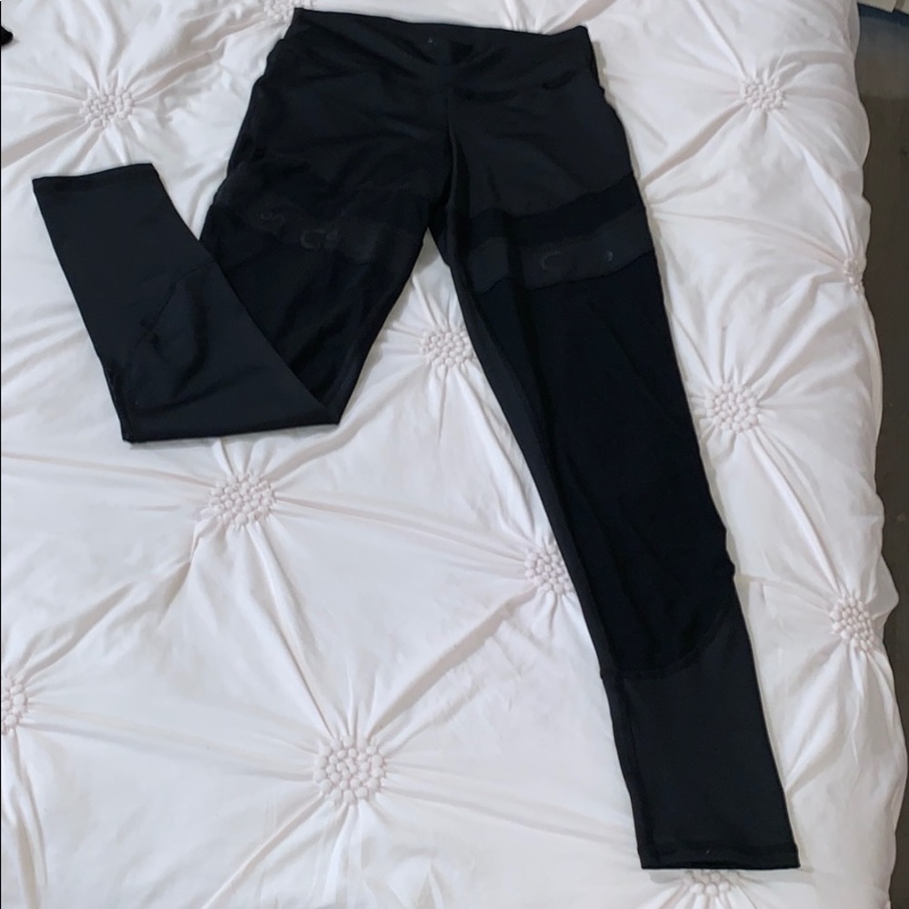 One O One Black Mesh Leggings